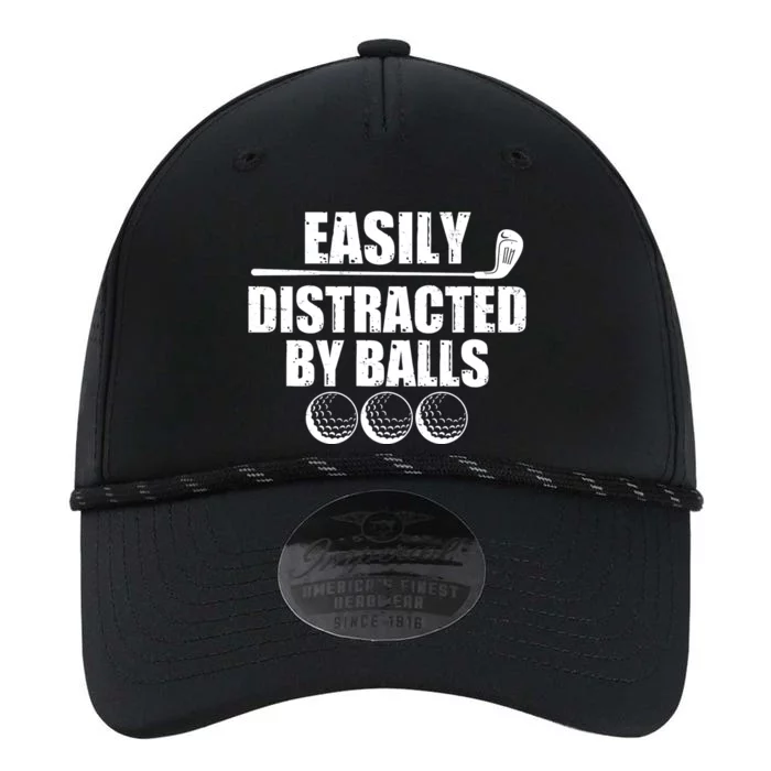 Funny Easily Distracted By Balls Golfing Fan Performance The Dyno Cap