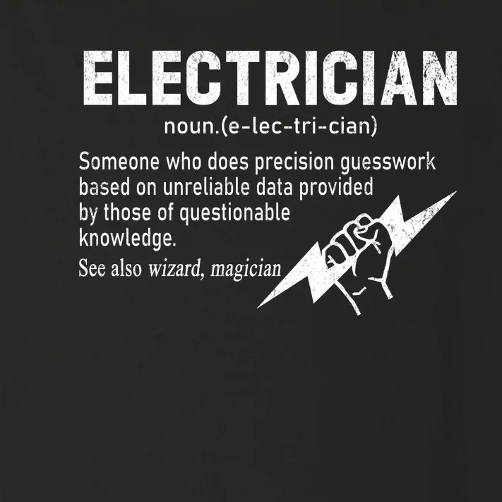 Funny Electrician Definition Gift Graduation Graduate Toddler Long Sleeve Shirt