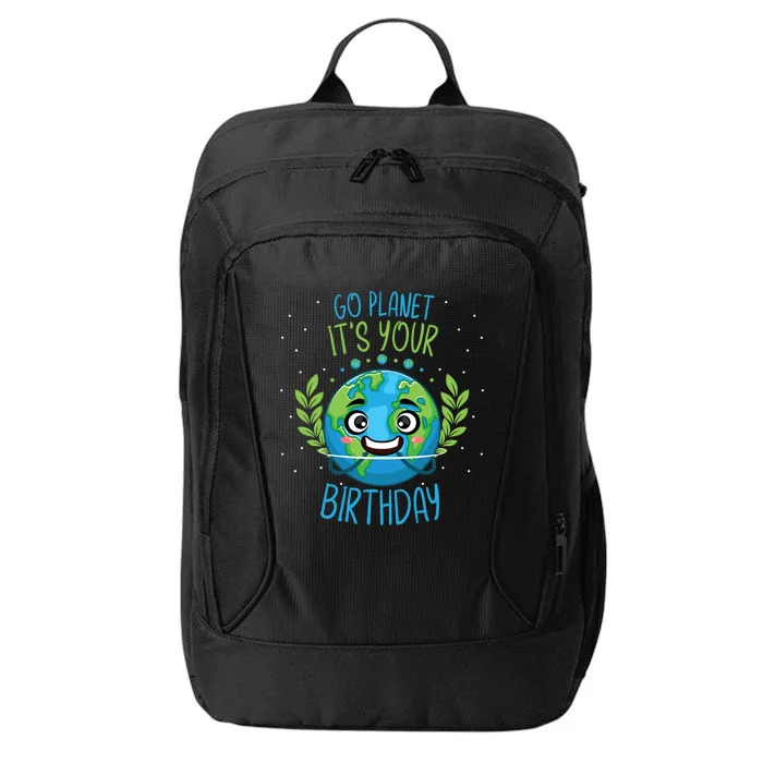 Funny Earth Day Planet Birthday Green Blue World Gift City Backpack