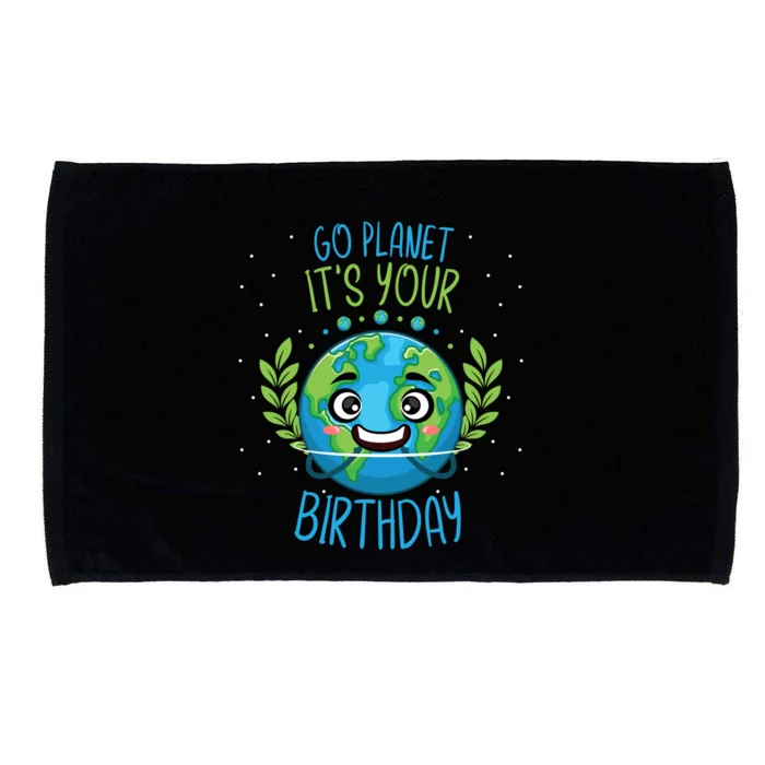 Funny Earth Day Planet Birthday Green Blue World Gift Microfiber Hand Towel