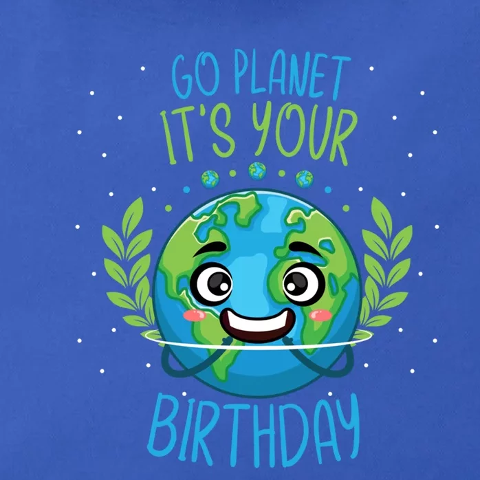 Funny Earth Day Planet Birthday Green Blue World Gift Zip Tote Bag