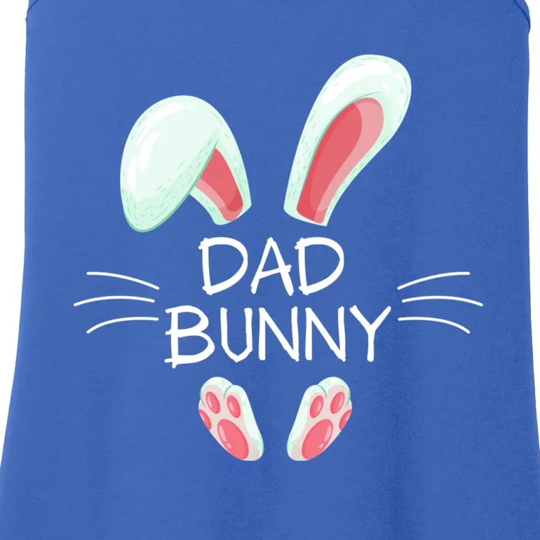 Funny Easter Day Costume Matching Cute Dad Bunny Graphic Gift Ladies Essential Tank