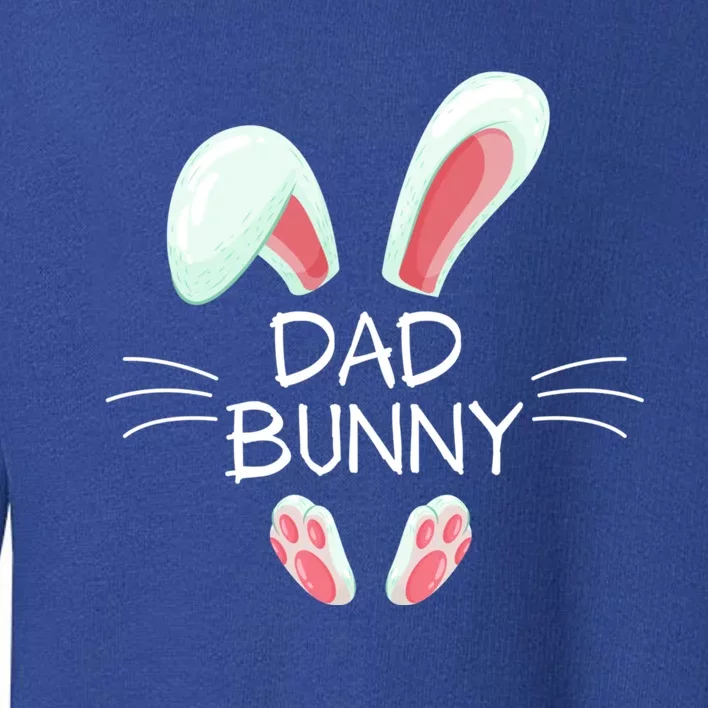 Funny Easter Day Costume Matching Cute Dad Bunny Graphic Gift Toddler Sweatshirt