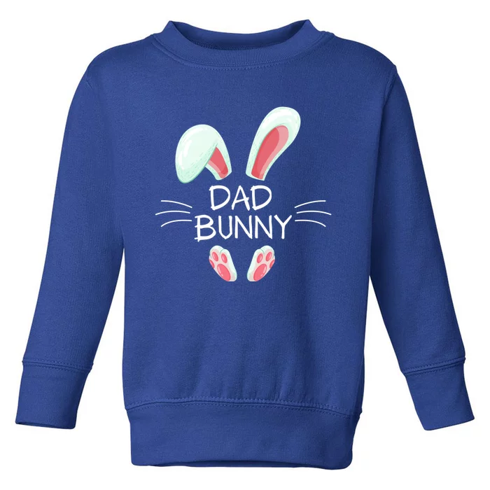 Funny Easter Day Costume Matching Cute Dad Bunny Graphic Gift Toddler Sweatshirt