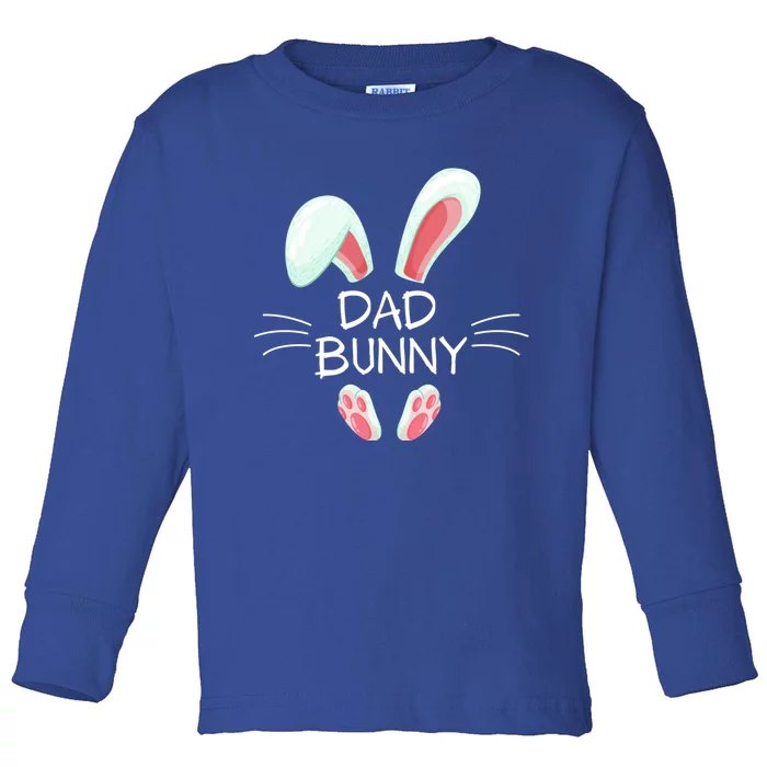 Funny Easter Day Costume Matching Cute Dad Bunny Graphic Gift Toddler Long Sleeve Shirt