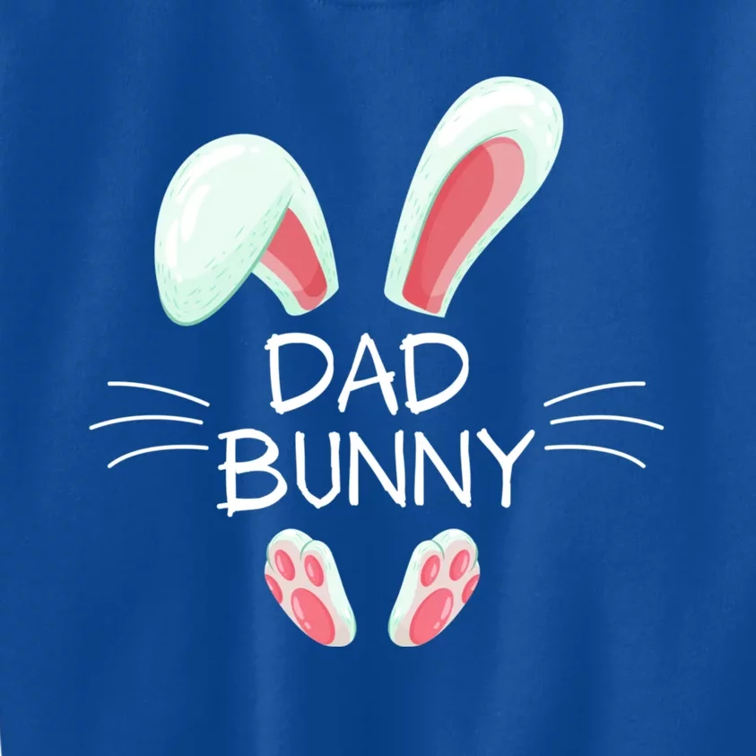 Funny Easter Day Costume Matching Cute Dad Bunny Graphic Gift Kids Sweatshirt