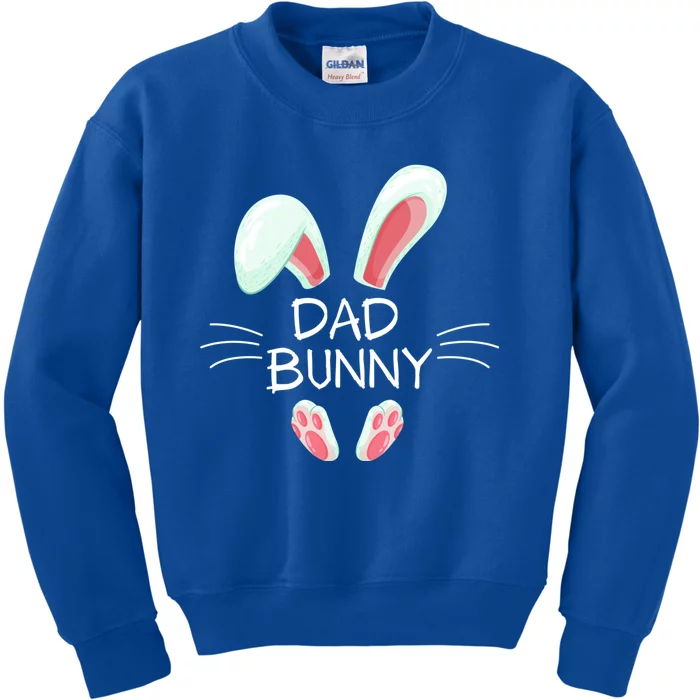 Funny Easter Day Costume Matching Cute Dad Bunny Graphic Gift Kids Sweatshirt