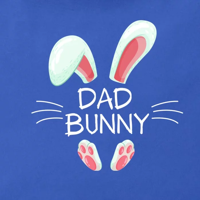 Funny Easter Day Costume Matching Cute Dad Bunny Graphic Gift Zip Tote Bag