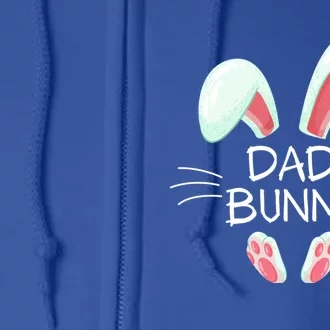 Funny Easter Day Costume Matching Cute Dad Bunny Graphic Gift Full Zip Hoodie