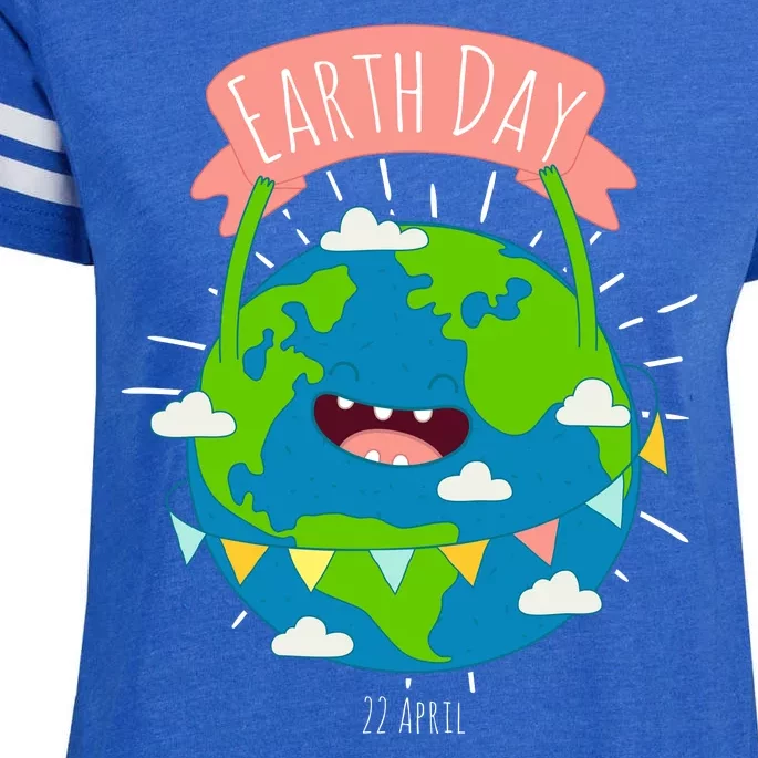 Funny Earth Day April 22 Enza Ladies Jersey Football T-Shirt