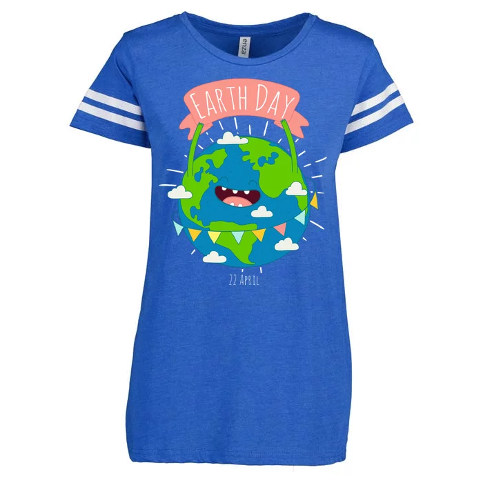 Funny Earth Day April 22 Enza Ladies Jersey Football T-Shirt