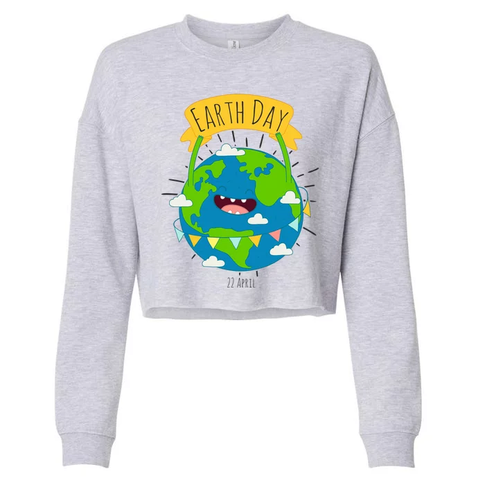 Funny Earth Day April 22 Cropped Pullover Crew