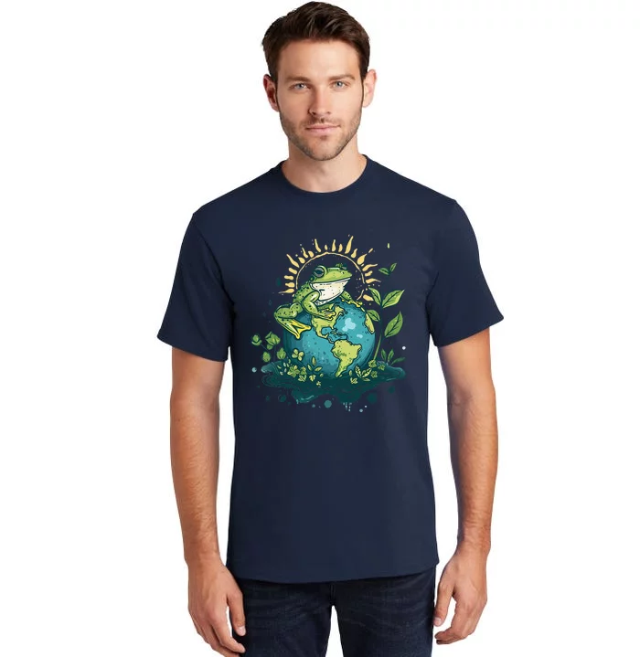 Frog Earth Day Frog Earth Day Green Themed Tall T-Shirt