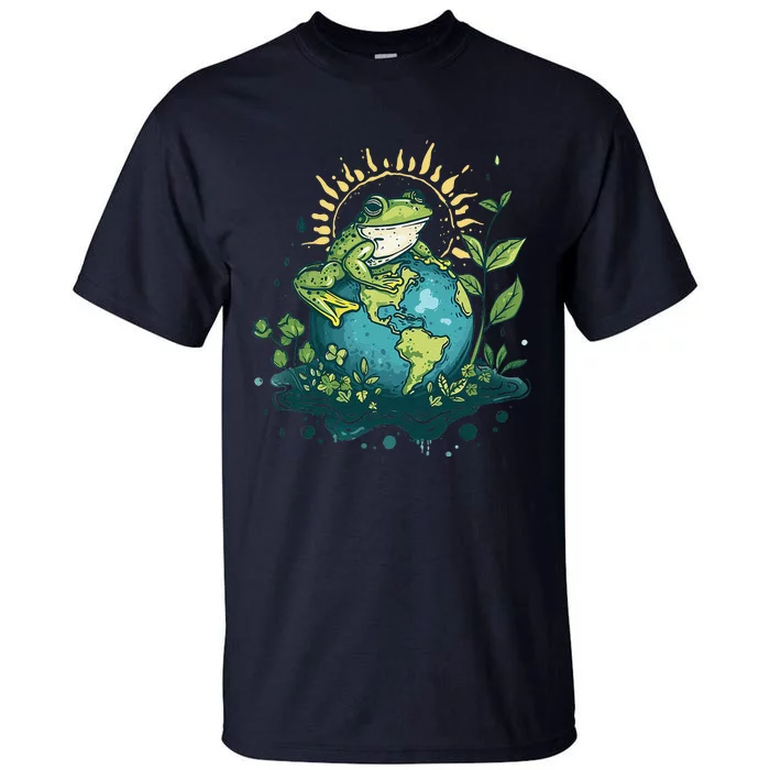 Frog Earth Day Frog Earth Day Green Themed Tall T-Shirt