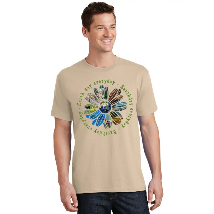 Funny Earth Day Everyday Sunflower Earth Animal Lovers T-Shirt