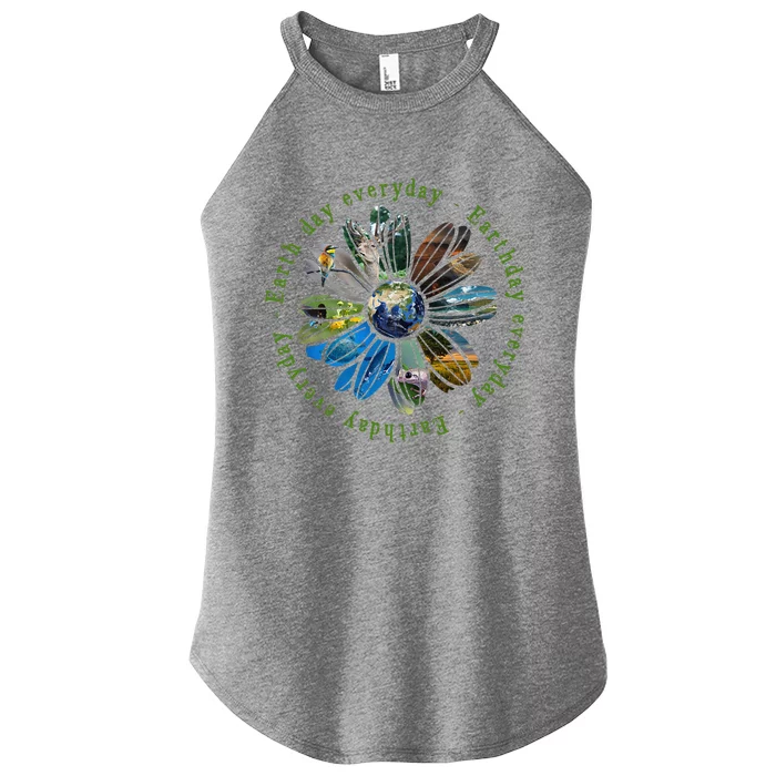 Funny Earth Day Everyday Sunflower Earth Animal Lovers Women’s Perfect Tri Rocker Tank