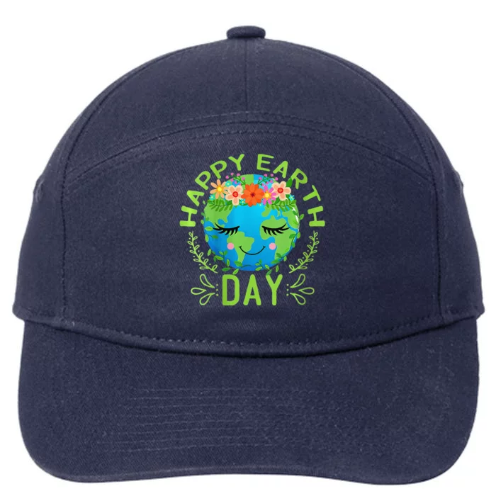 Funny Earth Day Quote Earth Cool Happy Earth Day 7-Panel Snapback Hat