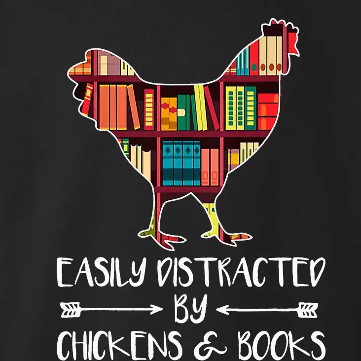 funny Easily Distracted By Chickens And Books Toddler Hoodie