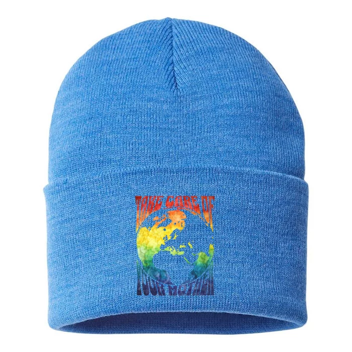 Fun Earth Day Mother's Day Respect The Earth And Your Mother Great Gift Sustainable Knit Beanie