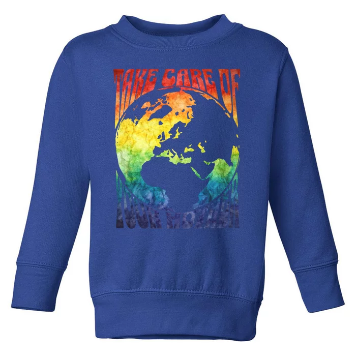 Fun Earth Day Mother's Day Respect The Earth And Your Mother Great Gift Toddler Sweatshirt