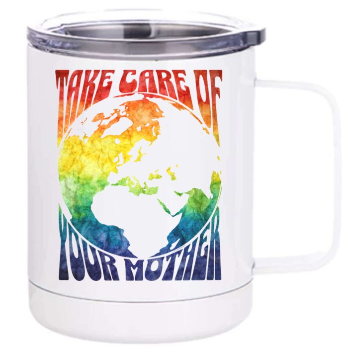 Fun Earth Day Mother's Day Respect The Earth And Your Mother Great Gift Front & Back 12oz Stainless Steel Tumbler Cup