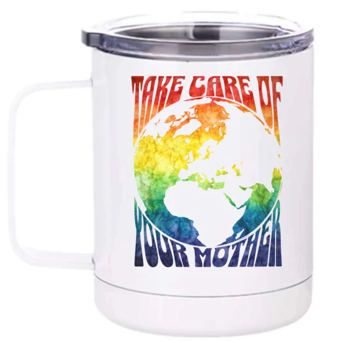 Fun Earth Day Mother's Day Respect The Earth And Your Mother Great Gift Front & Back 12oz Stainless Steel Tumbler Cup