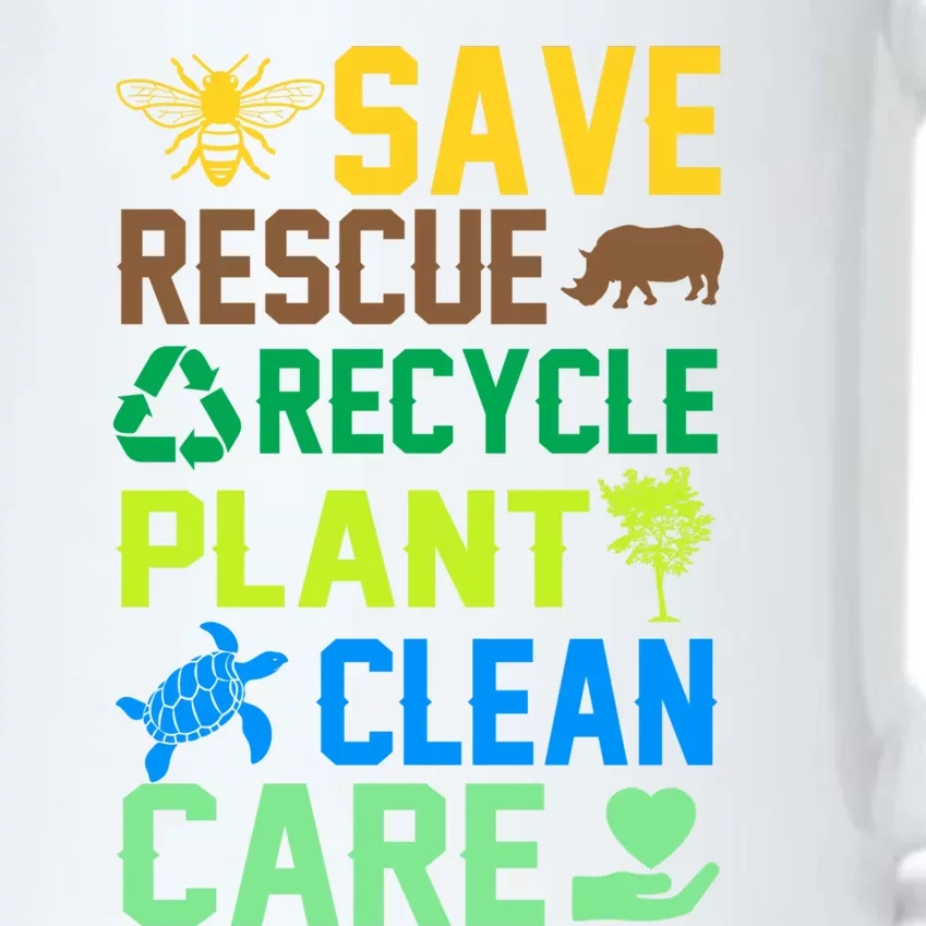 Funny Earth Day Save Rescue Recycle Plant Clean Care Gift Black Color Changing Mug