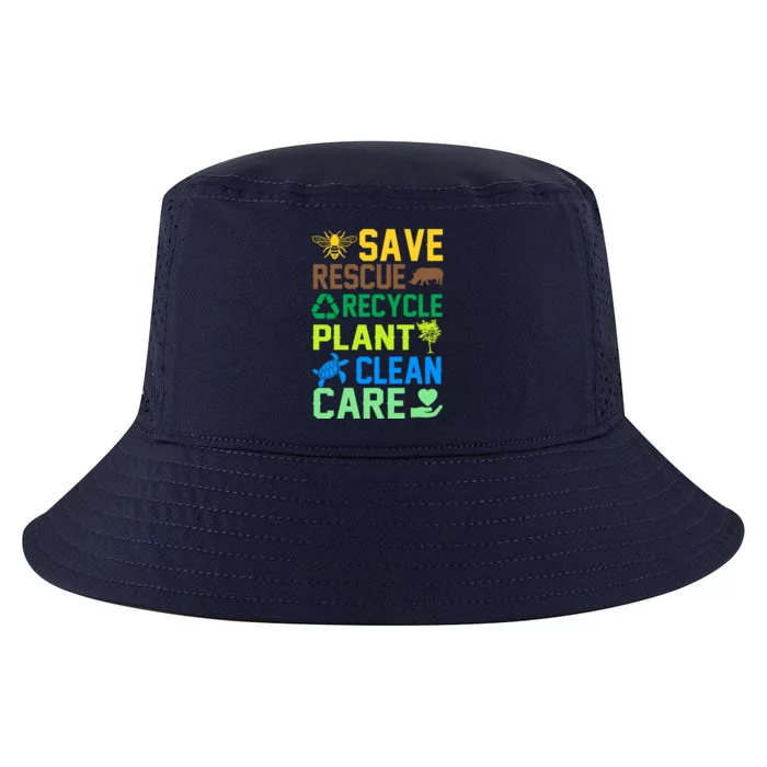 Funny Earth Day Save Rescue Recycle Plant Clean Care Gift Cool Comfort Performance Bucket Hat