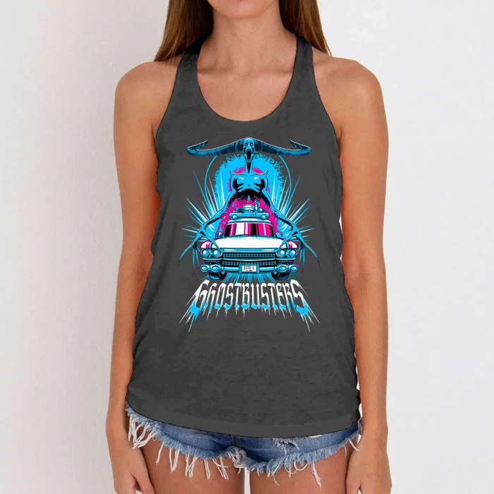 Frozen Empire Death Chill Monster Ecto1 Car Women's Knotted Racerback Tank