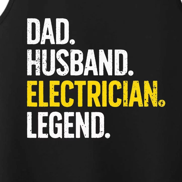 Funny Electrician Design For Husband Dad Electrical Engineer Performance Tank