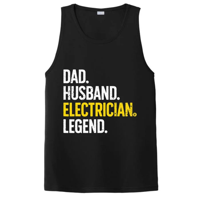 Funny Electrician Design For Husband Dad Electrical Engineer Performance Tank