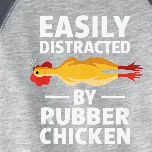 Funny Easily Distracted Rubber Chicken Lover Toddler Fine Jersey T-Shirt