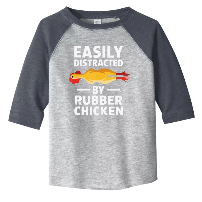 Funny Easily Distracted Rubber Chicken Lover Toddler Fine Jersey T-Shirt