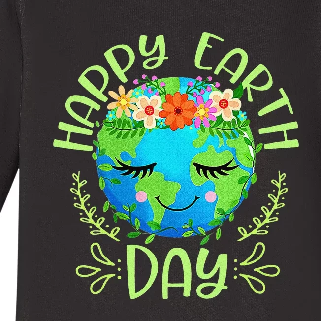 Funny Earth Day Quote Earth Cool Happy Earth Day Baby Long Sleeve Bodysuit