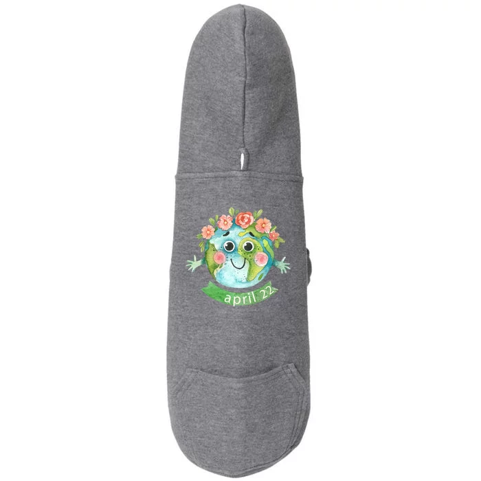 Floral Earth Day April Doggie 3-End Fleece Hoodie