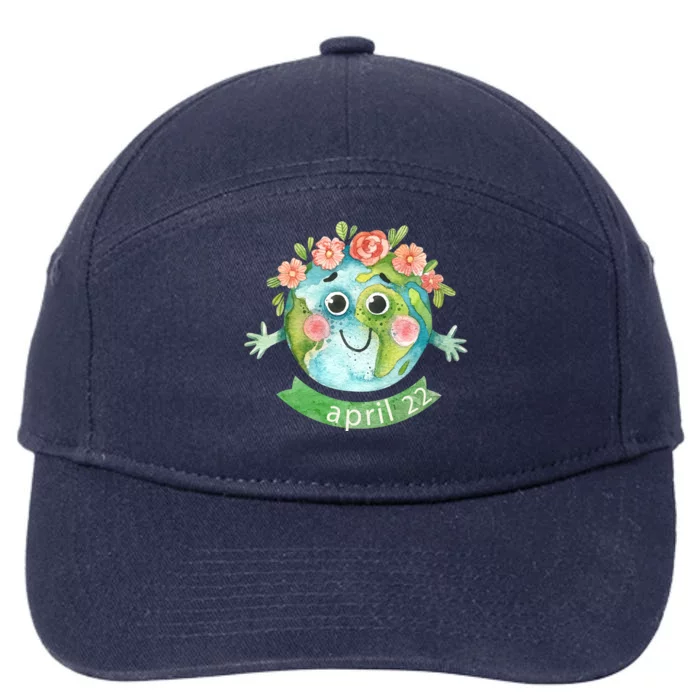 Floral Earth Day April 7-Panel Snapback Hat