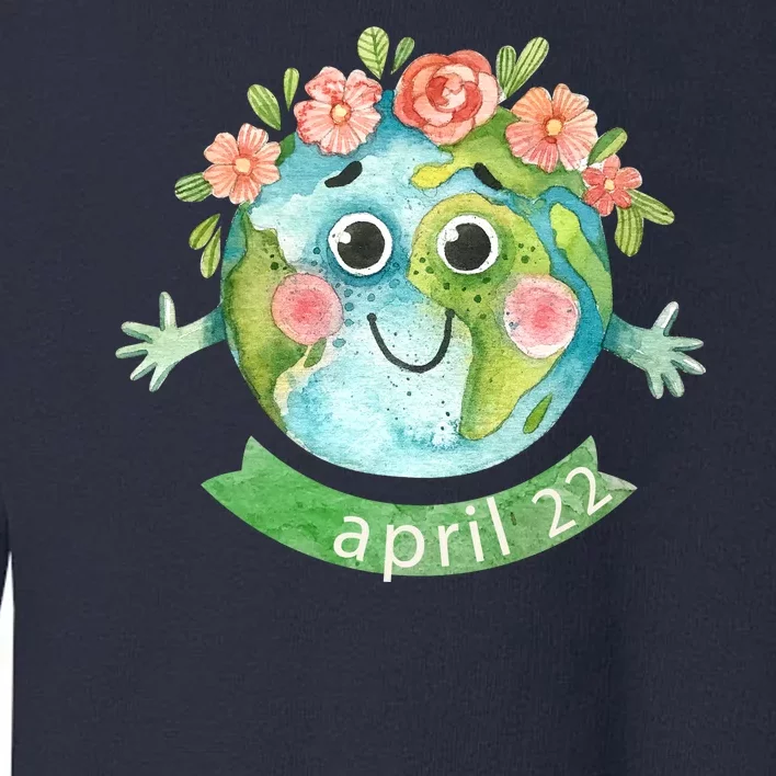 Floral Earth Day April Toddler Sweatshirt