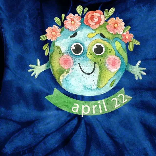 Floral Earth Day April Tie Dye Hoodie