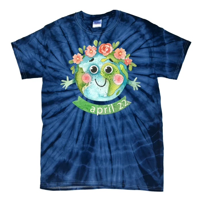 Floral Earth Day April Tie-Dye T-Shirt