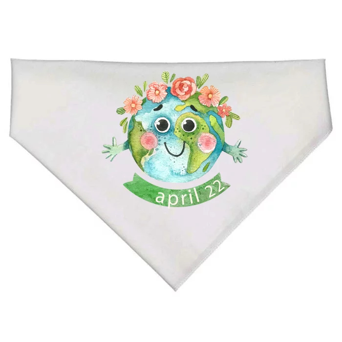 Floral Earth Day April USA-Made Doggie Bandana