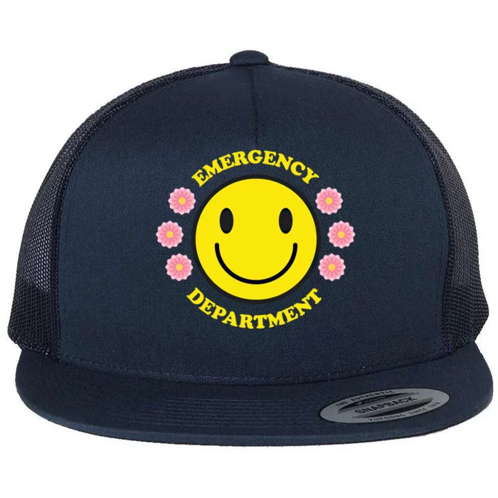 Funny Emergency Departt Costume Er Nurse Rn Nurses Gift Flat Bill Trucker Hat