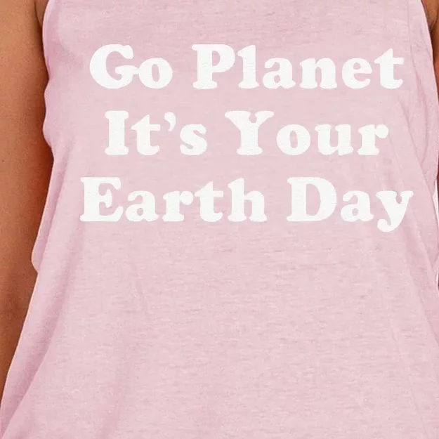 Funny Earth Day Women's Knotted Racerback Tank