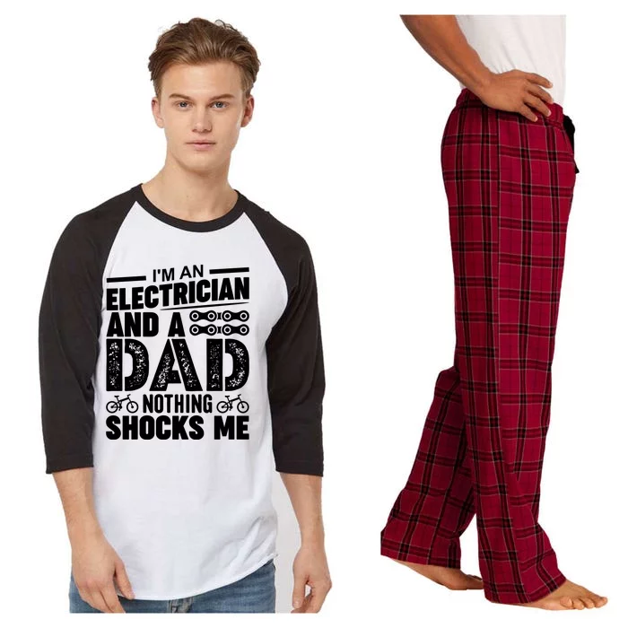 Funny Electrician Dad Nothing Shocks Me Raglan Sleeve Pajama Set