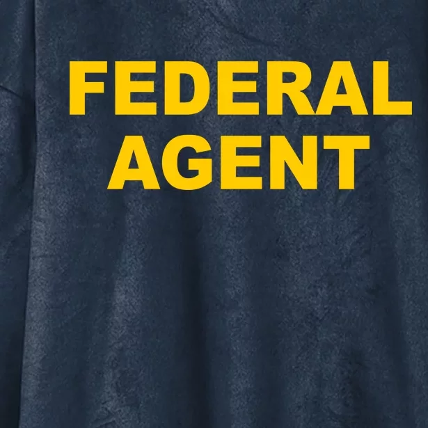 Federal Agent Hooded Wearable Blanket