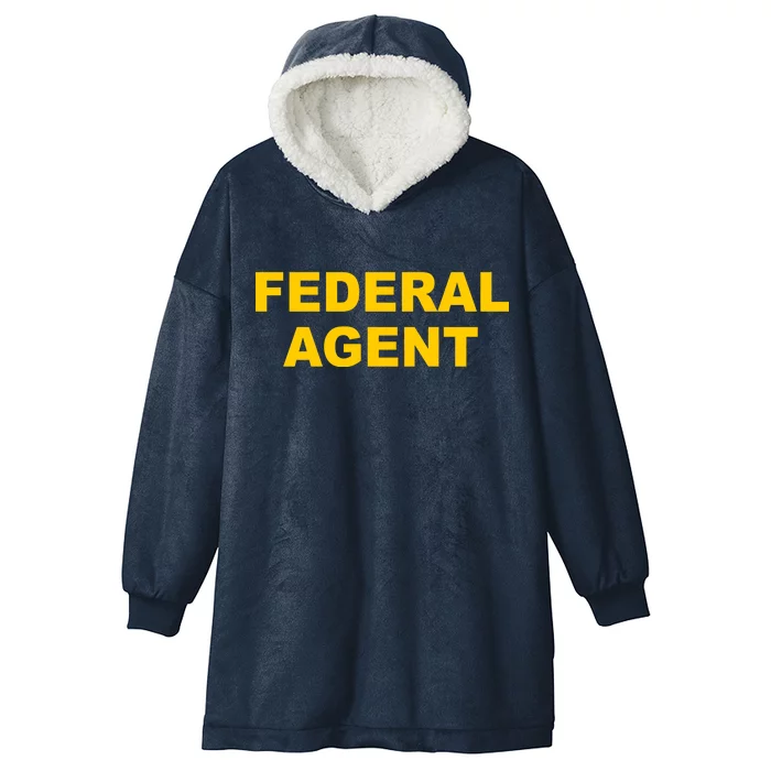 Federal Agent Hooded Wearable Blanket