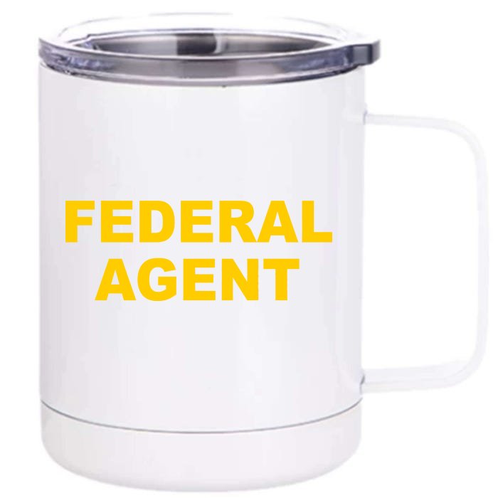 Federal Agent Front & Back 12oz Stainless Steel Tumbler Cup