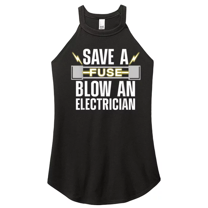 Funny Electrician Electrical Fuse Engineers Women’s Perfect Tri Rocker Tank