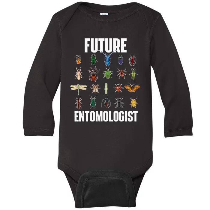 Future Entomologist Entomology Insect Lover Bug Collector Baby Long Sleeve Bodysuit