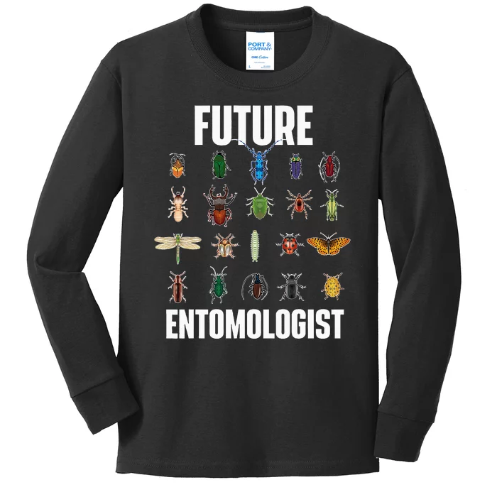 Future Entomologist Entomology Insect Lover Bug Collector Kids Long Sleeve Shirt