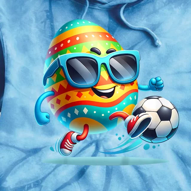 Funny Easter Egg Eggs Soccer Lovers Players Tie Dye Hoodie